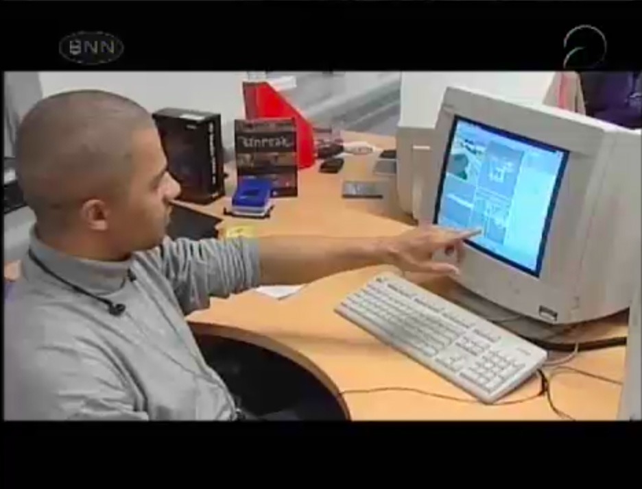 Rudy Seedorf aan het werk in de level editor van AmsterDoom.