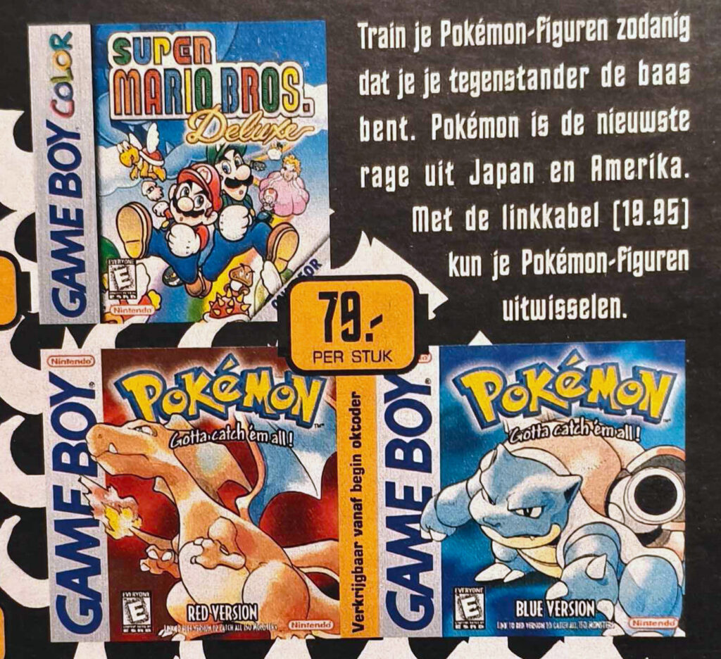 Pokémon in het Intertoys in het speelboek voor 1999-2000. 